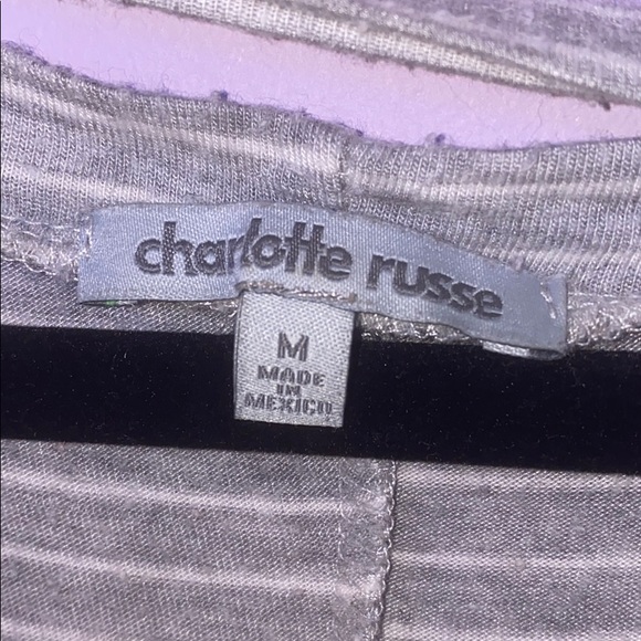 Charlotte Russe low striped V- neck - Picture 3 of 3